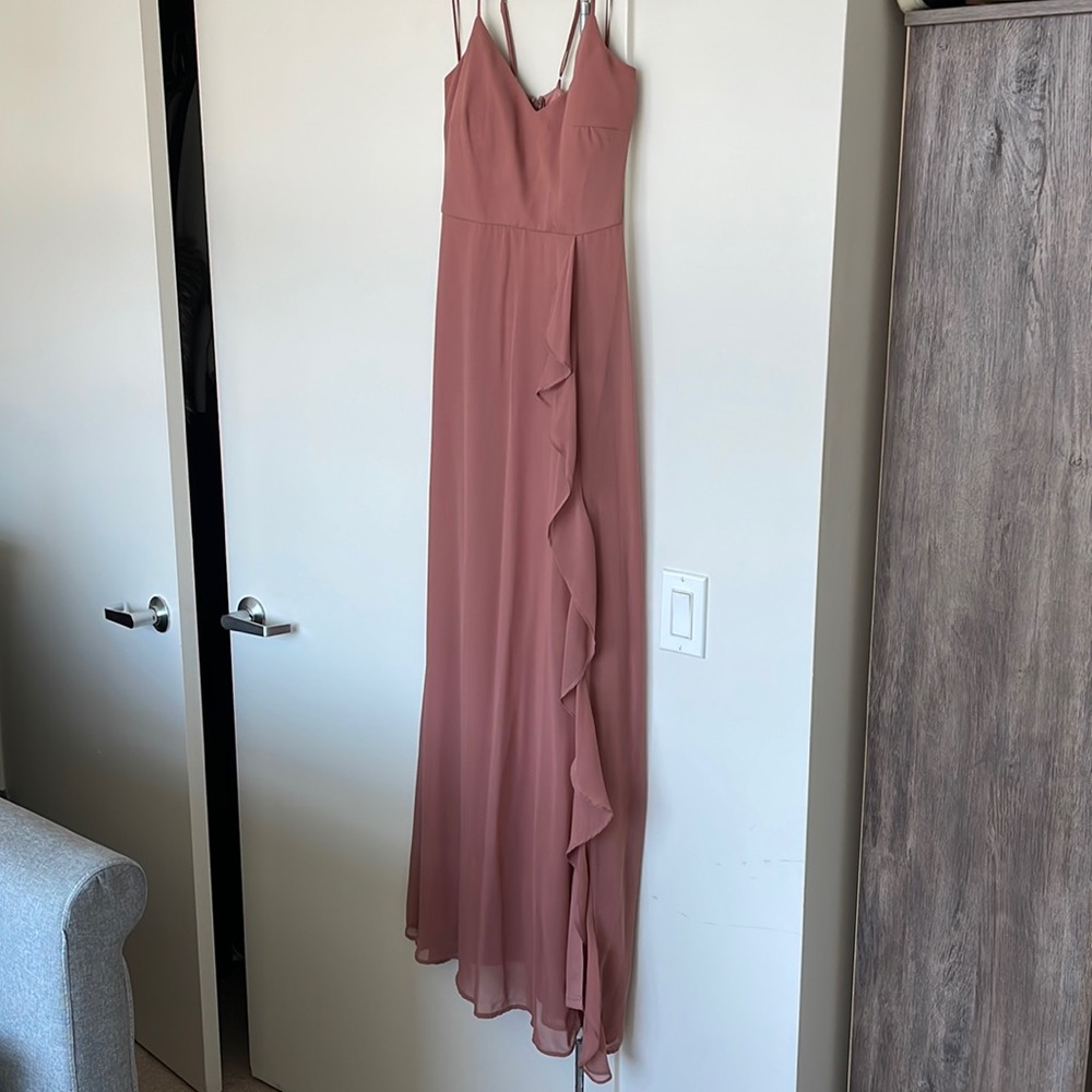 Theresa Chiffon Dress - Desert Rose